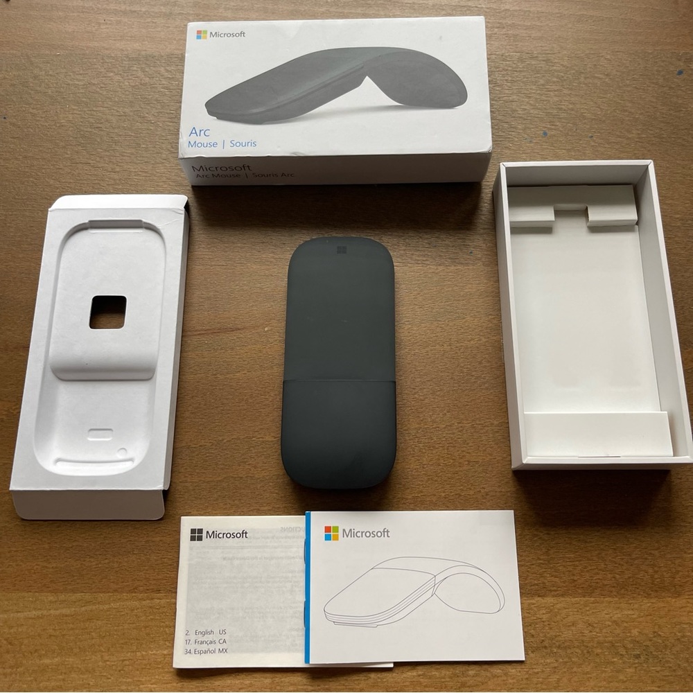 Microsoft Arc Mouse Souris Arc Black Windows 10 Bluetooth